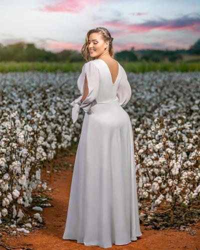 Vestido para noiva no civil , casamento no civil plus size